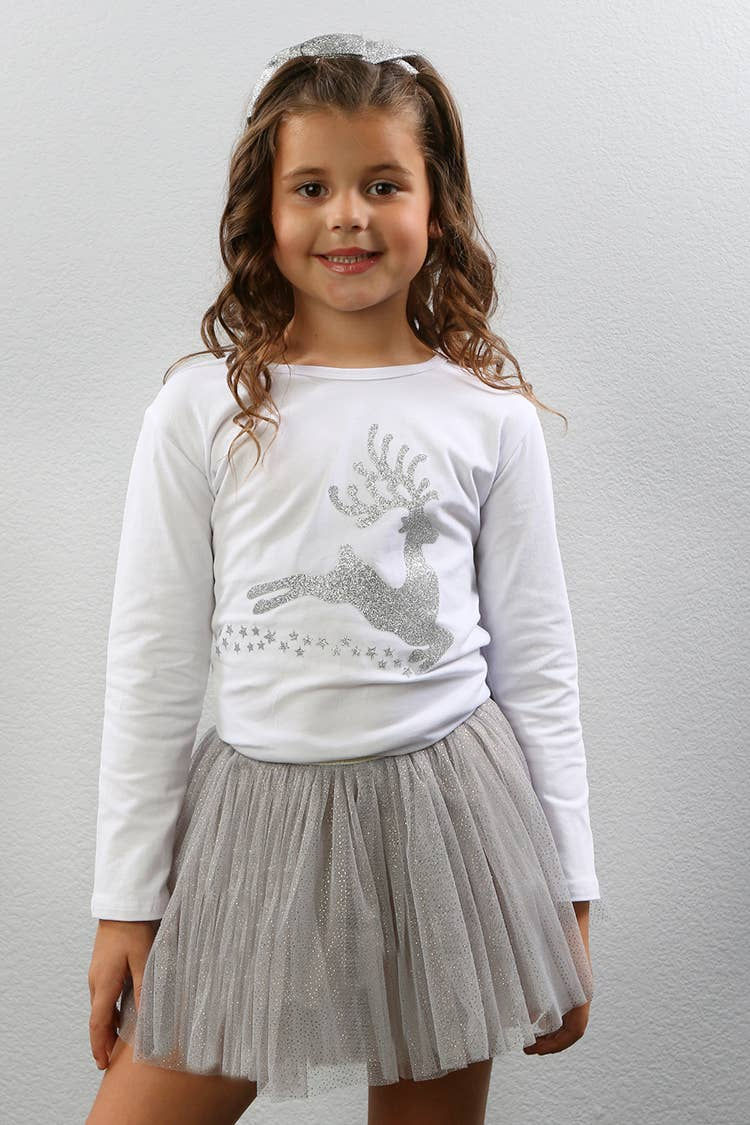 Thumbnail: Silver Reindeer on Long Sleeve WS