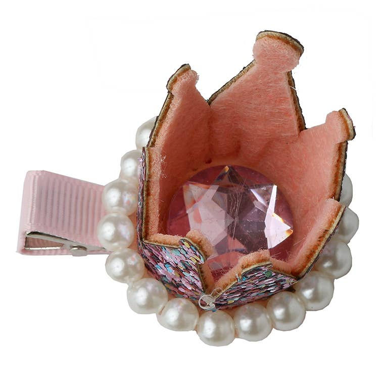 Thumbnail: Pearl Glitter Crown Clip WS