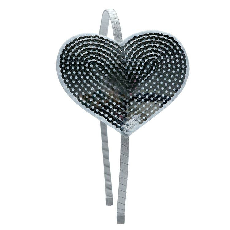 Thumbnail: Large Sequin Heart Headband WS