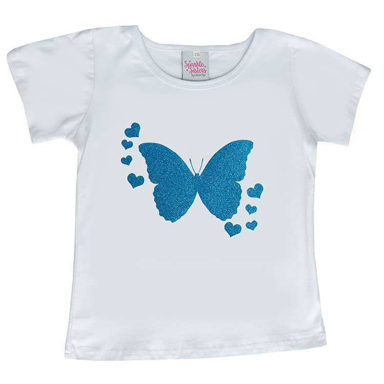 Turquoise Butterfly Short Sleeve Tee WS