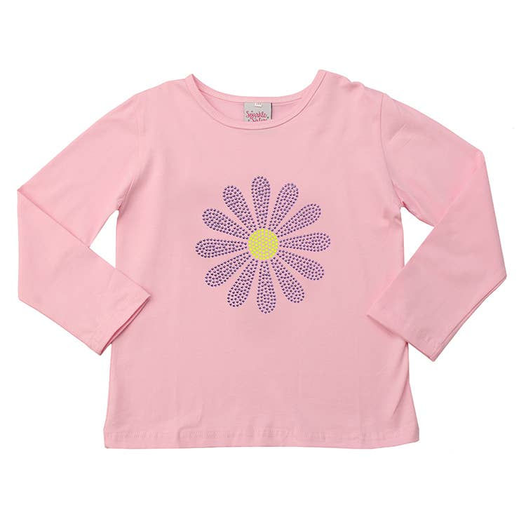 Thumbnail: Lavender Studded Daisy Long sleeve Tee WS