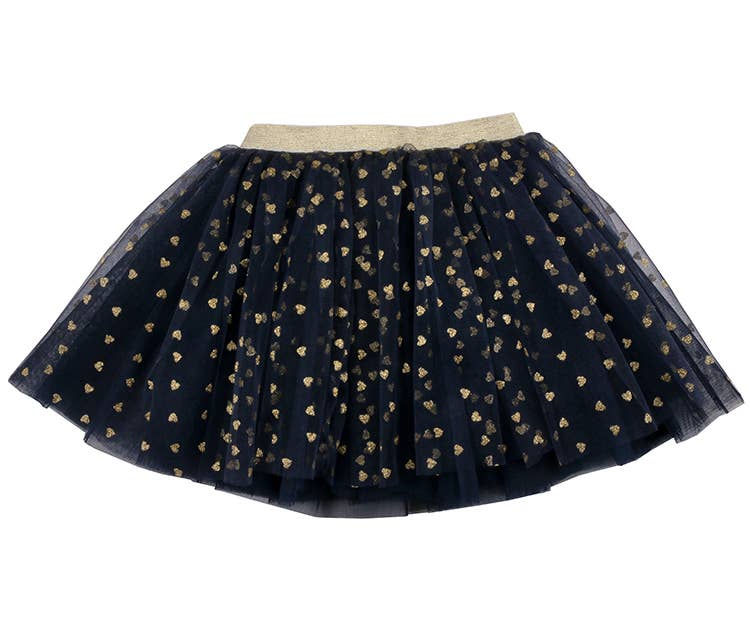 Navy Gold Heart Tutu WS