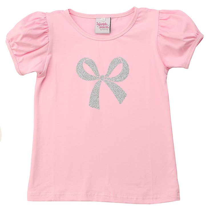 Silver Bow Puff Sleeve Tee WS