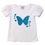 Thumbnail: Turquoise Butterfly Puff Sleeve Tee WS