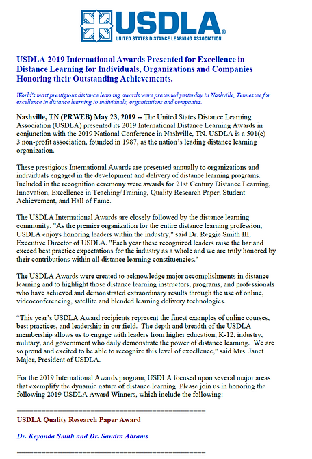 USDLA Award Notification.png