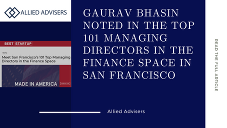 Gaurav Bhasin noted in the top 101 Managing Directors in the Finance Space in San Francisco