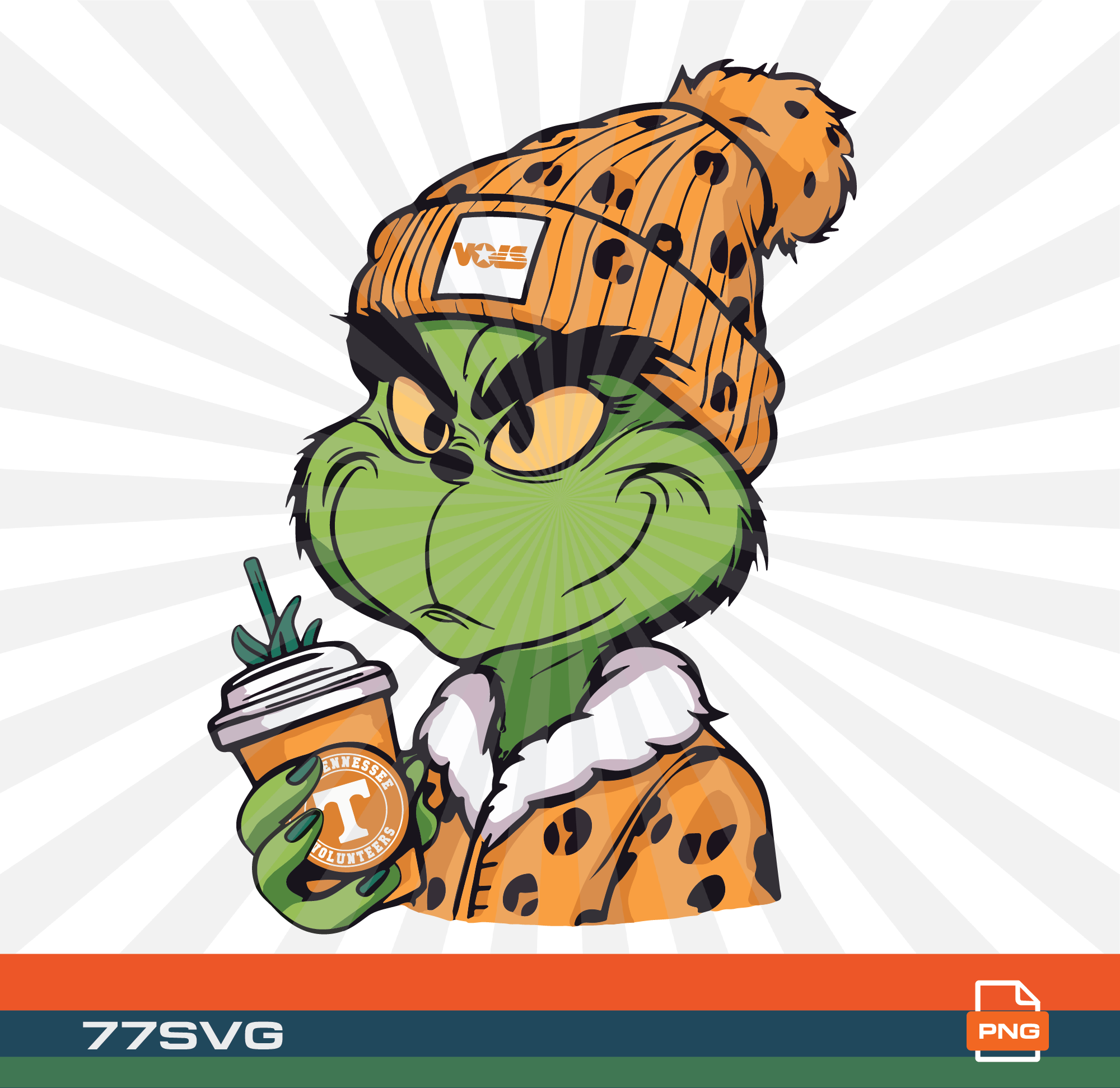 GRINCH TENNESSEE VOLS - TENNESSEE VOLUNTEERS PNG - GRINCH PNG - NHL PNG