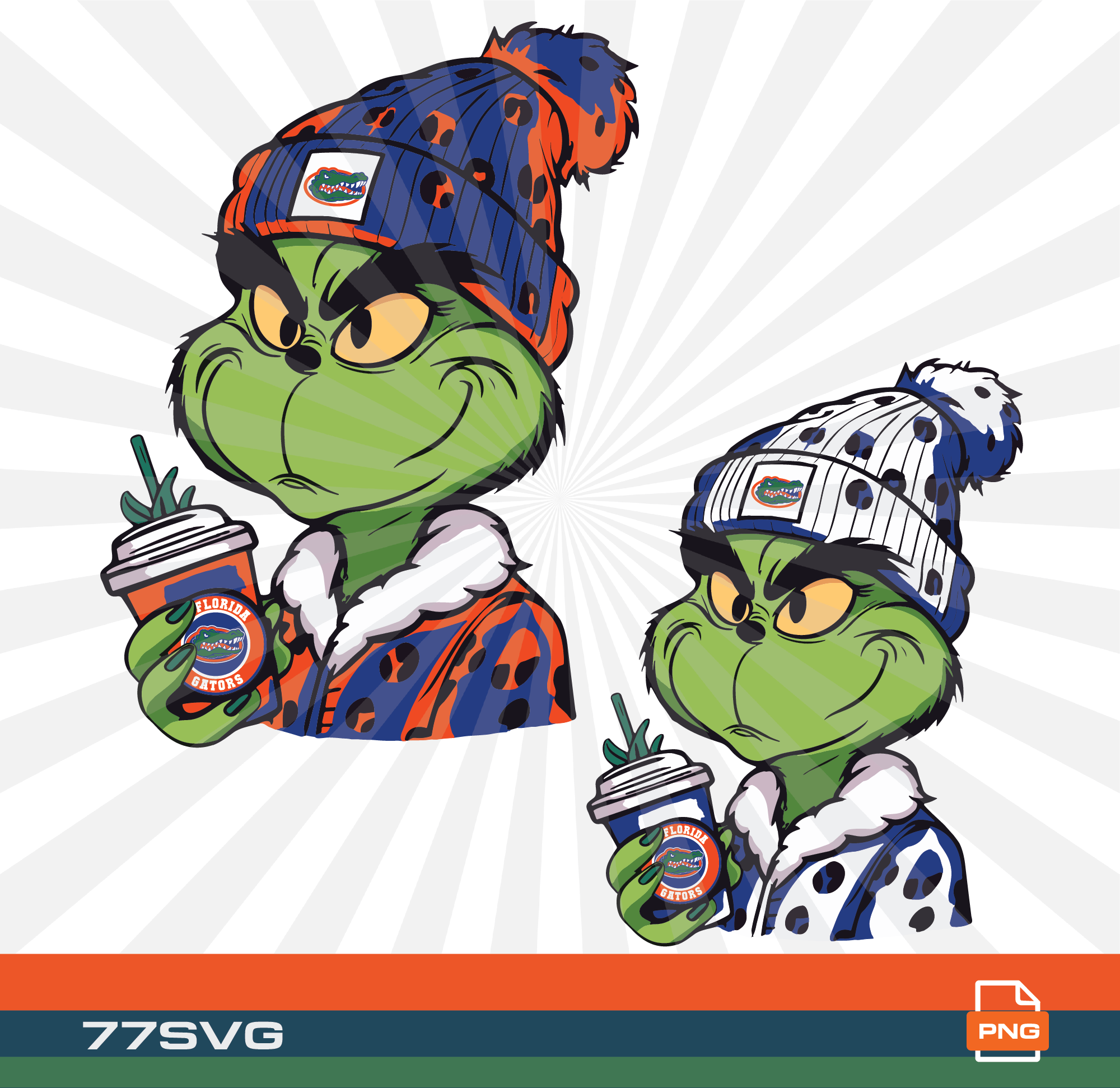 GRINCH FLORIDA GATORS - FLORIDA GATORS PNG - GRINCH PNG - NFL PNG