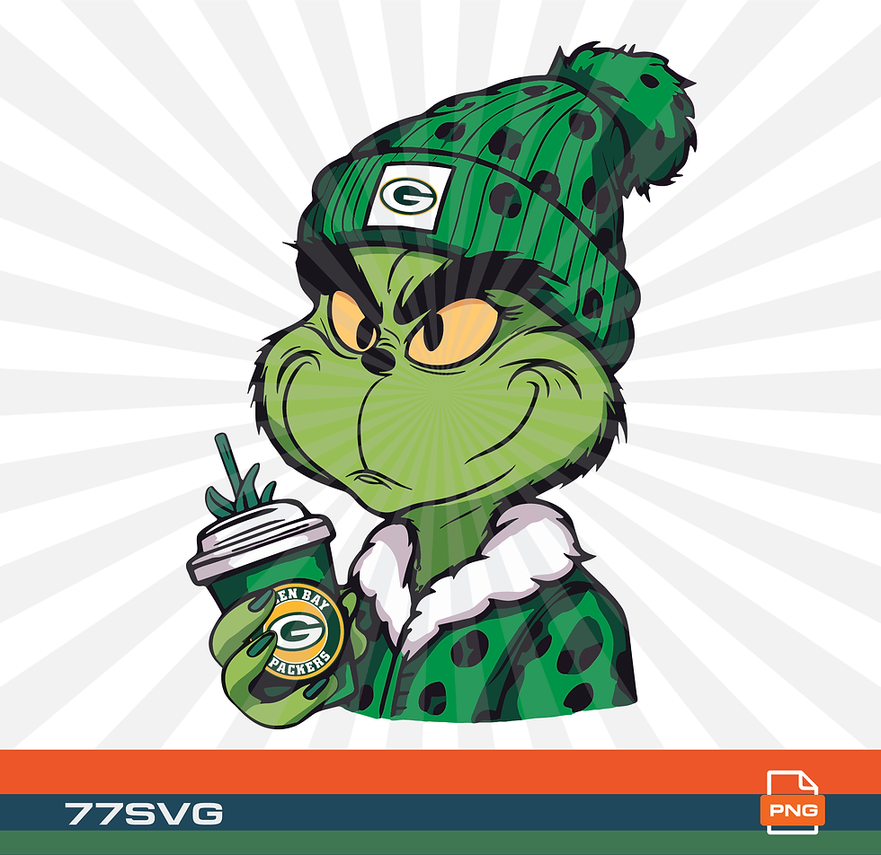 GRINCH GREEN BAY PACKERS - GREEN BAY PACKERS PNG - GRINCH PNG - NFL PNG