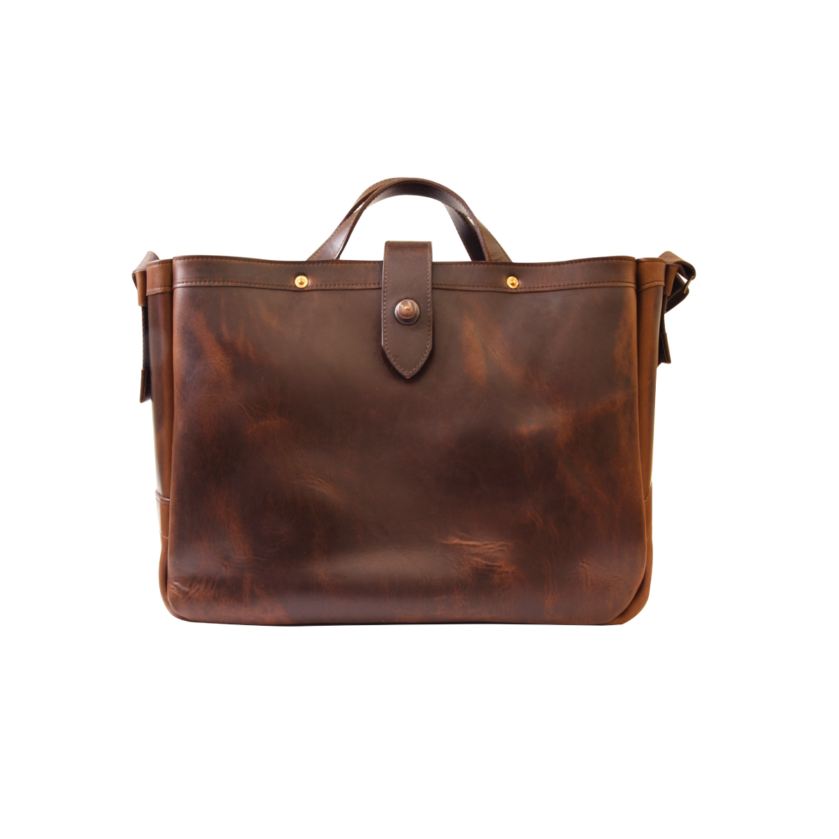 #203 Wide Tote Bag in Brown Horween Chromexcel Leather