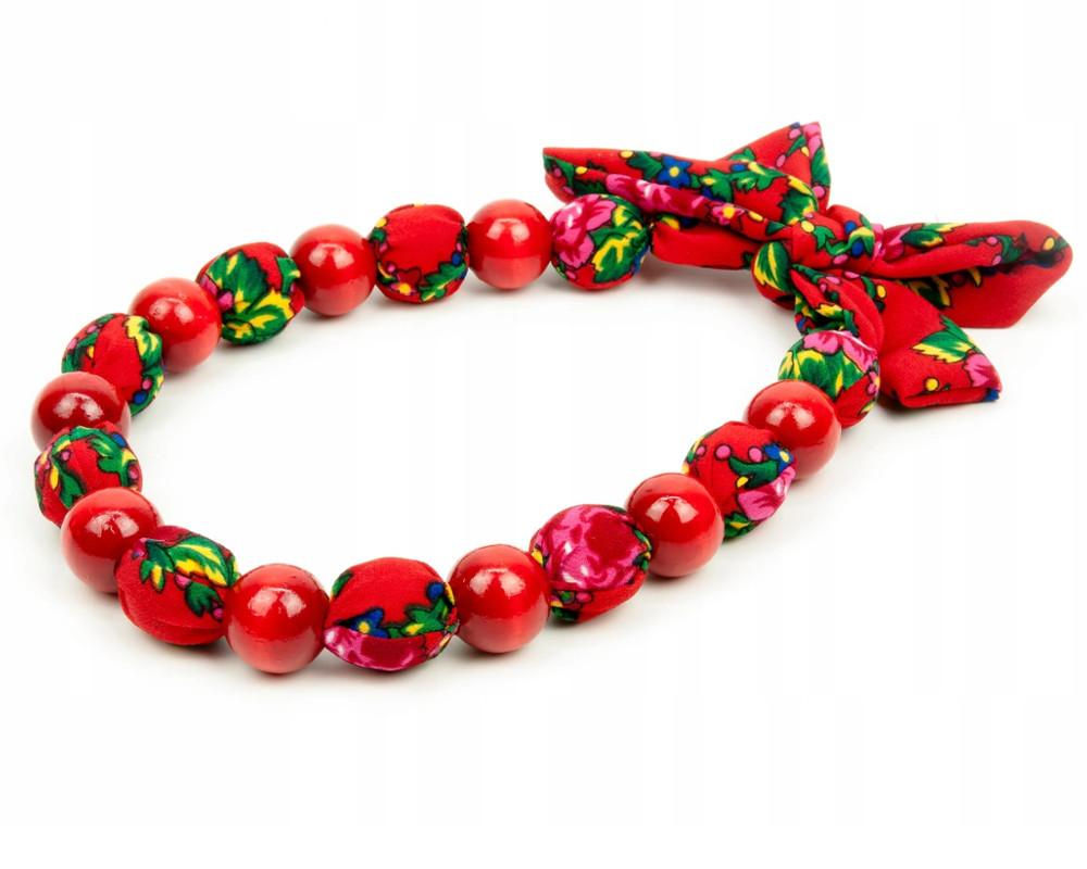Collier Folk rouge