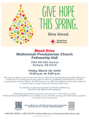 Blood Drive March 28th, 2025