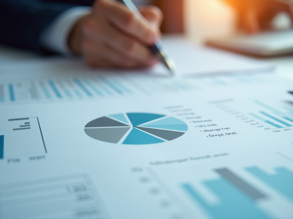 Rapport financier détaillant des graphiques et des tendances.