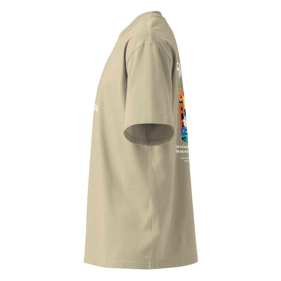 Thumbnail: Worship  - Organic Oversized high neck t-shirt