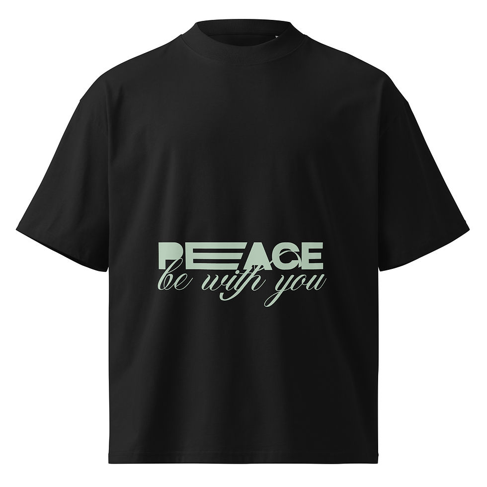 Thumbnail: Peace -Oorganic Oversized high neck t-shirt