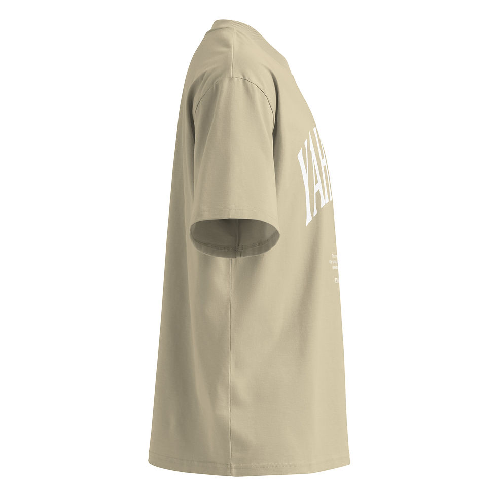 Thumbnail: YAHWEH - Unisex organic oversized high neck t-shirt