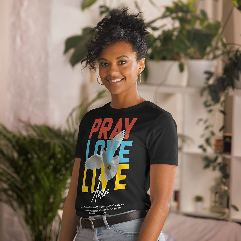 Thumbnail: Pray, Love, Live - Short-Sleeve Unisex T-Shirt
