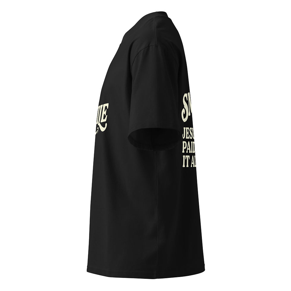 Thumbnail: SMILE - Unisex organic oversized high neck t-shirt