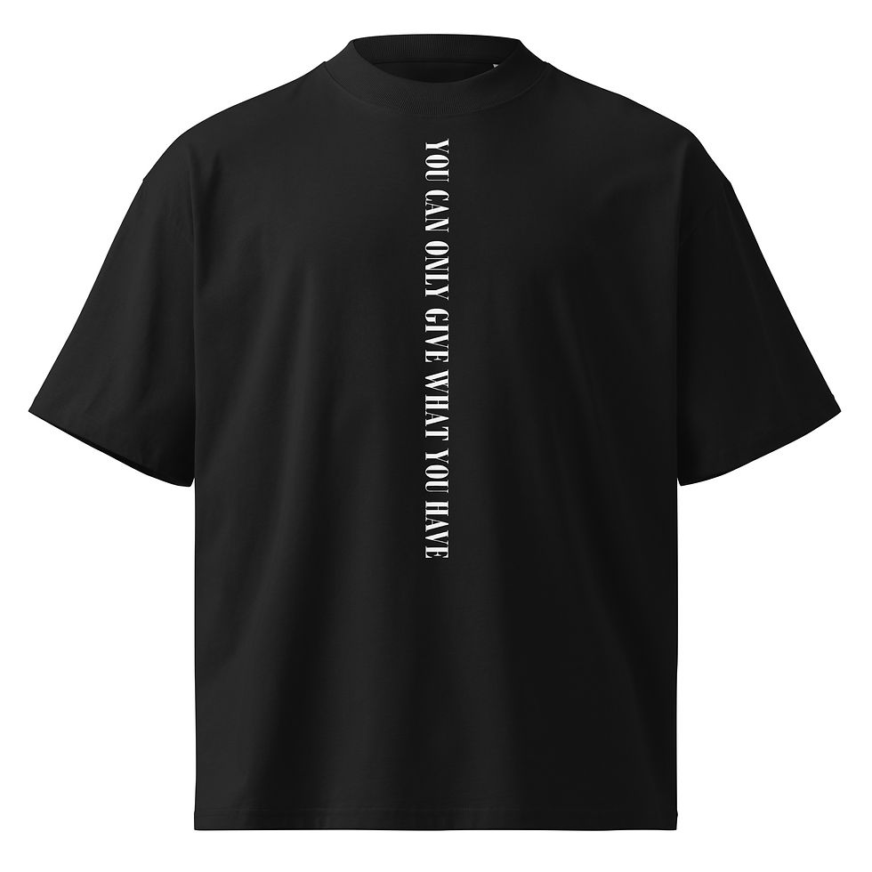 Thumbnail: Give what You Have - Organic Oversized high neck t-shirt