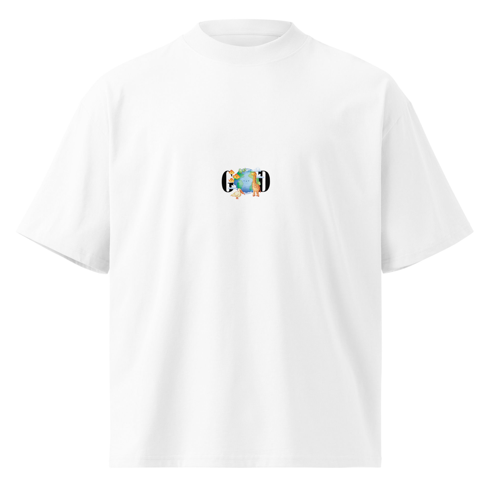 GOD - Organic oversized high neck t-shirt 