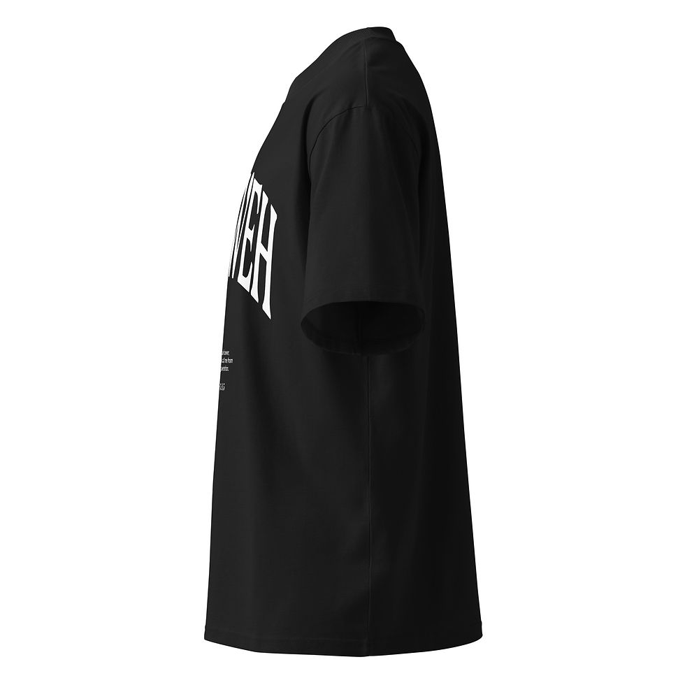 Thumbnail: YAHWEH - Unisex organic oversized high neck t-shirt