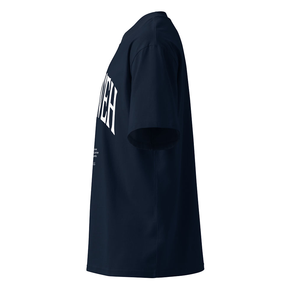 Thumbnail: YAHWEH - Unisex organic oversized high neck t-shirt