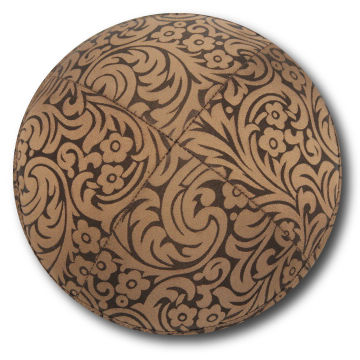 1032 Brown with Bronze Leaves Design