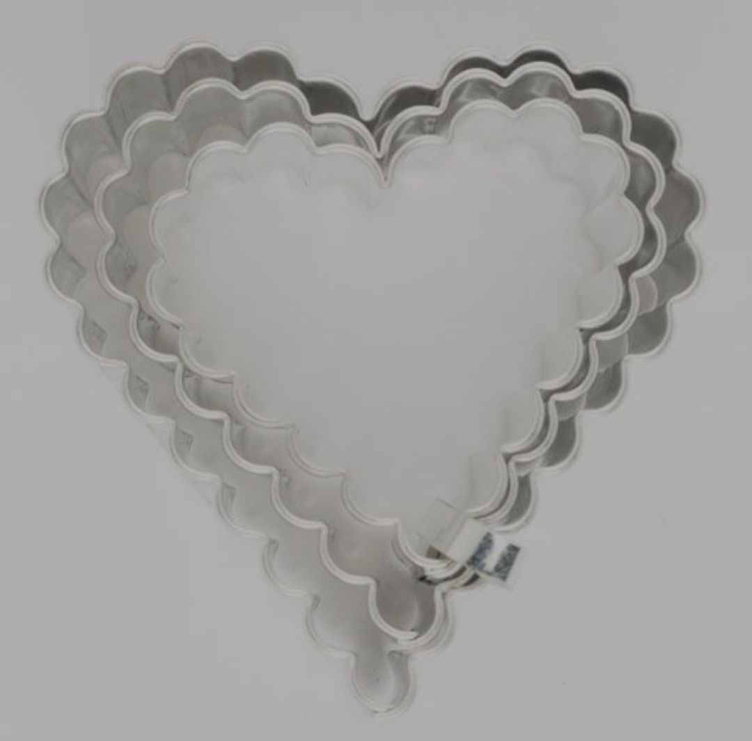  Set Cortadores Galleta Corazones Ondulados, 3u.