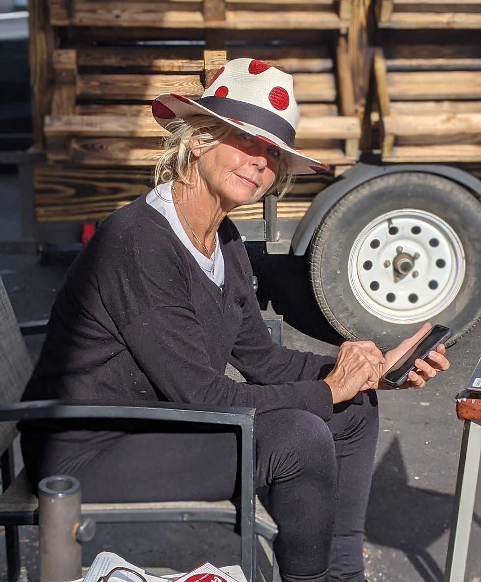 Giuli in "Sam the Dot Man" Hat