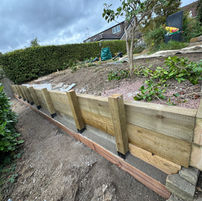 Sleeper retaining wall in Norton, Sheffield - Seriously STRONG!