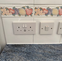 double socket with USB charger