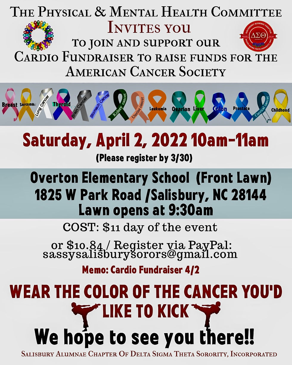 Cardio Fundraiser to raise funds for the American Cancer Society