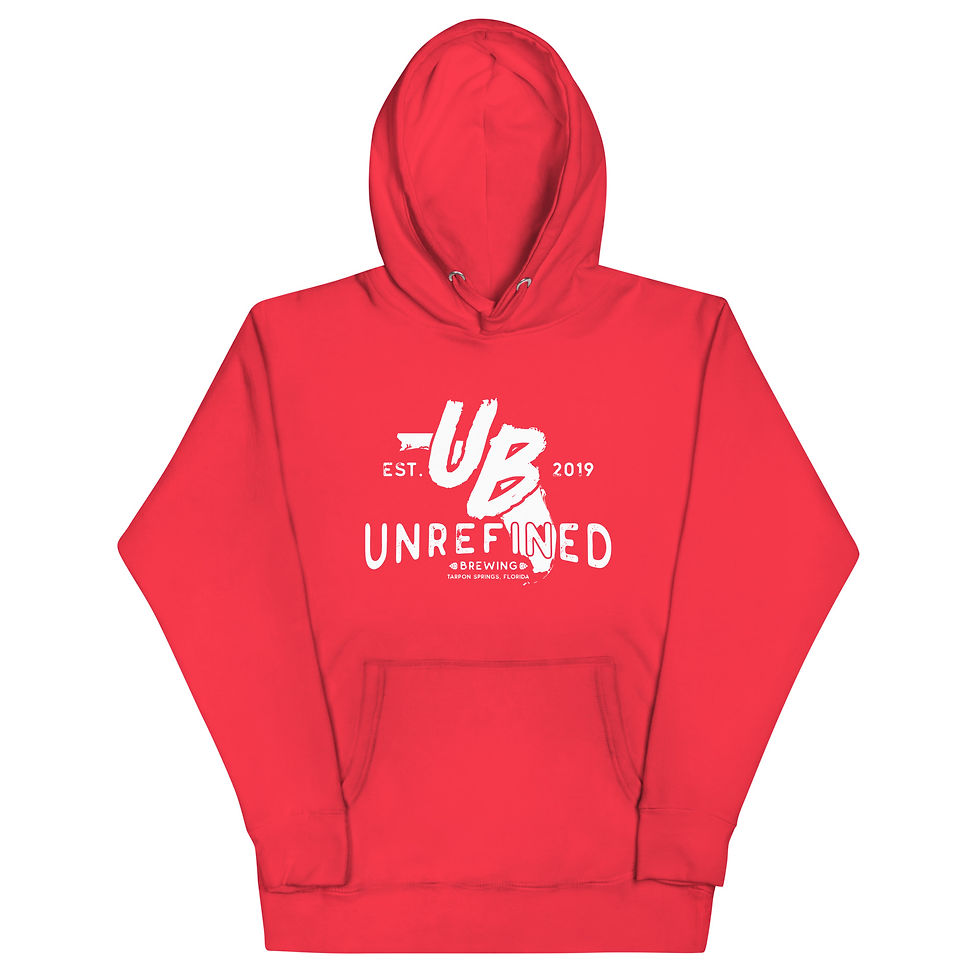 Thumbnail: Unrefined Brewing White Logo Unisex Hoodie