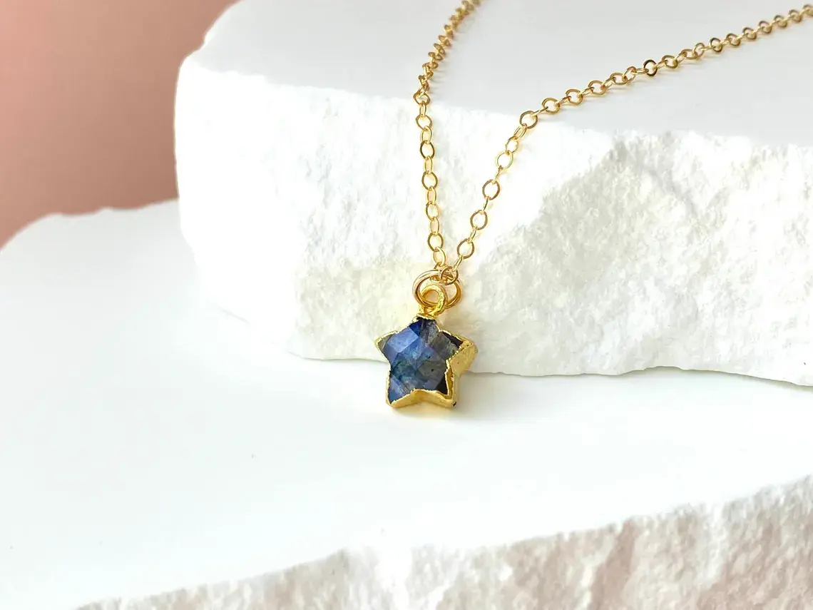 Gold Filled Labradorite Star Necklace