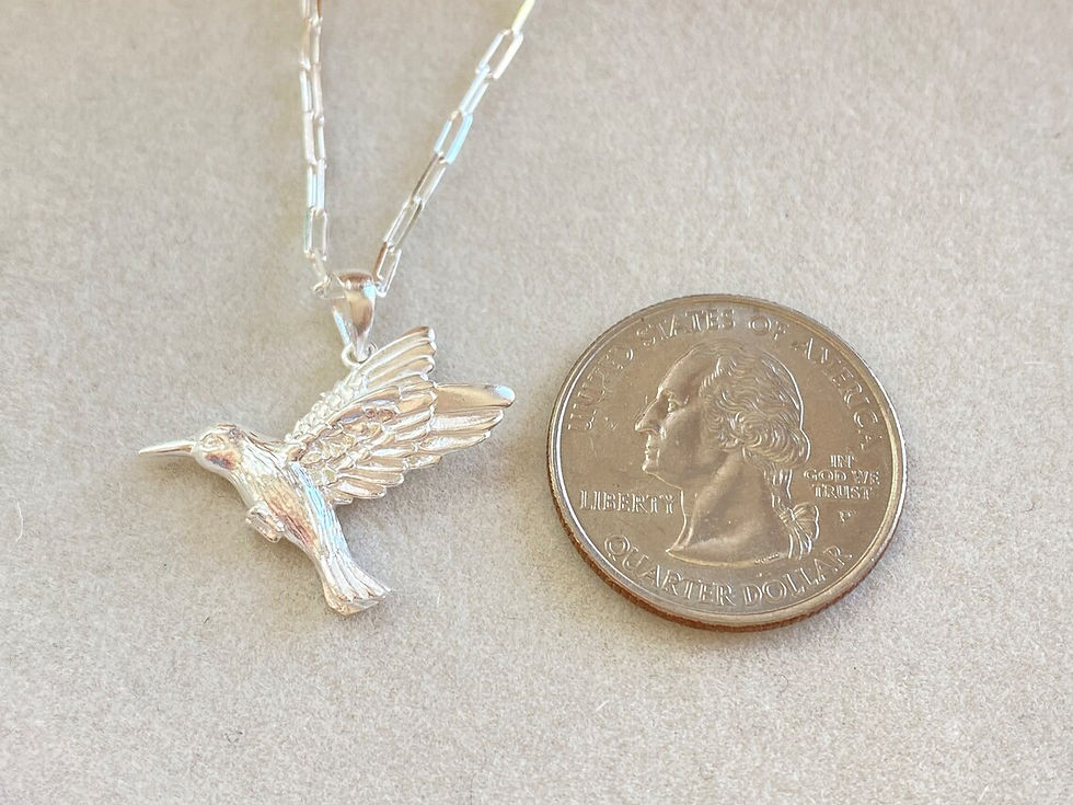Thumbnail: Sterling Silver Hummingbird Necklace