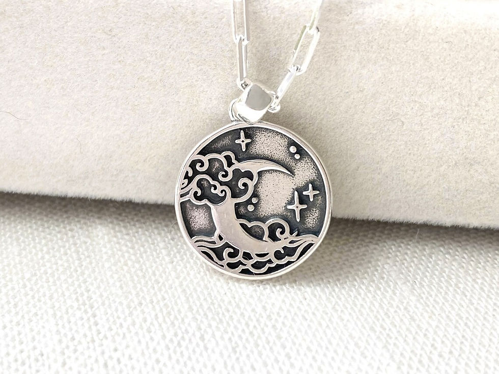 Thumbnail: Sterling Silver Moon Coin Necklace