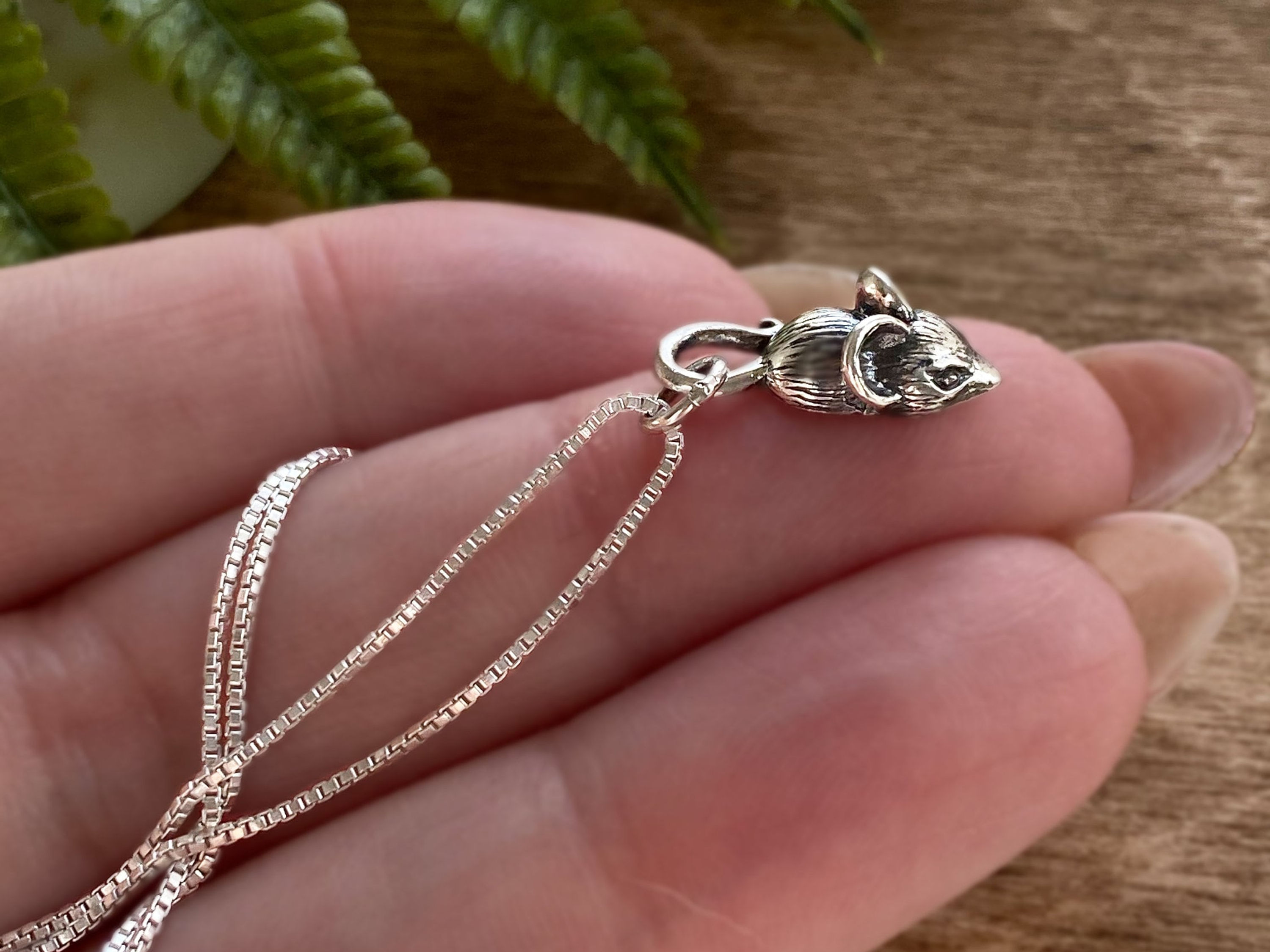 Sterling Silver Tiny Mouse Necklace