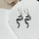 Thumbnail: Sterling Silver Moray Eel Lever Back Earrings
