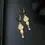 Thumbnail: Gold Midnight Fleur Floral Earrings with Freshwater Pearls