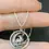 Thumbnail: Sterling Silver Raven And Moon Necklace