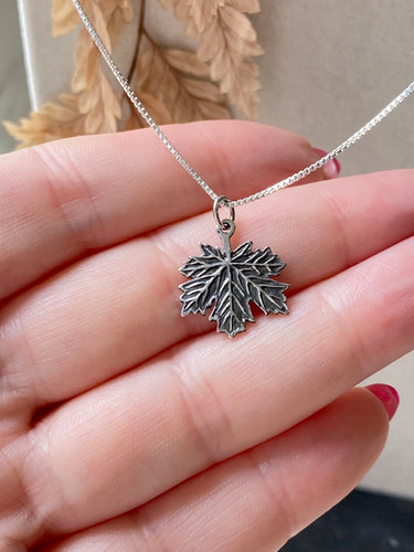 Sterling Silver Maple Leaf Necklace