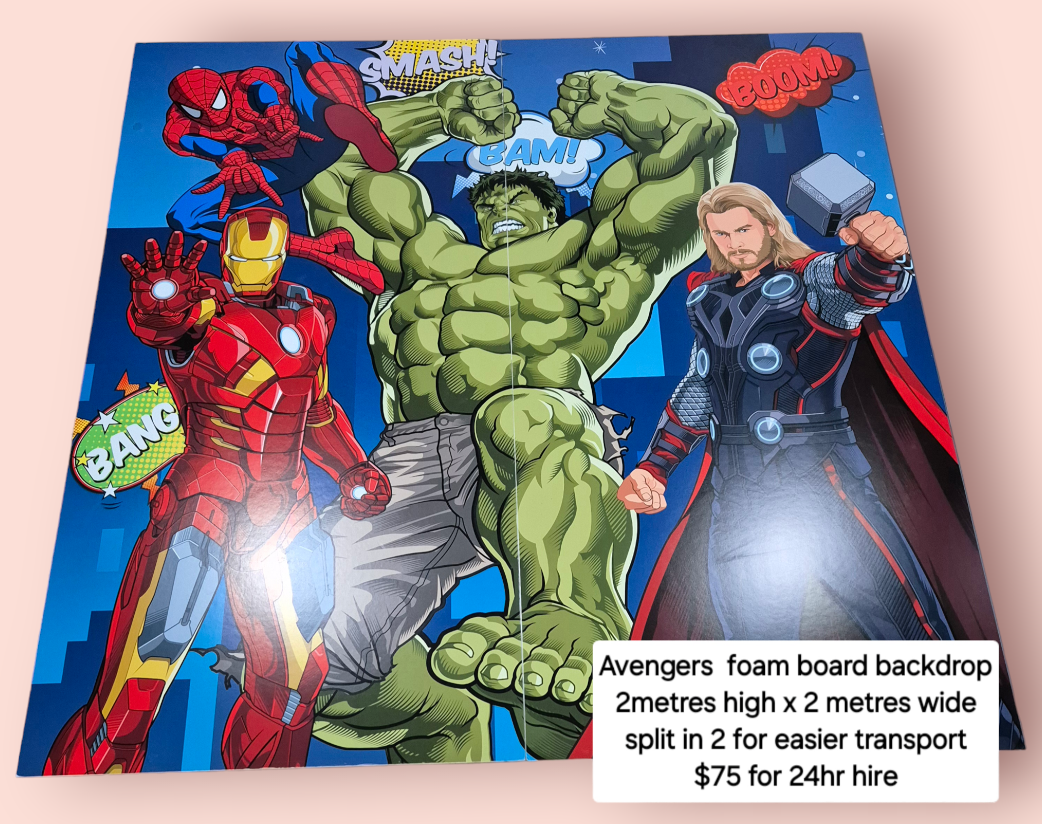 Avengers foamboard hire