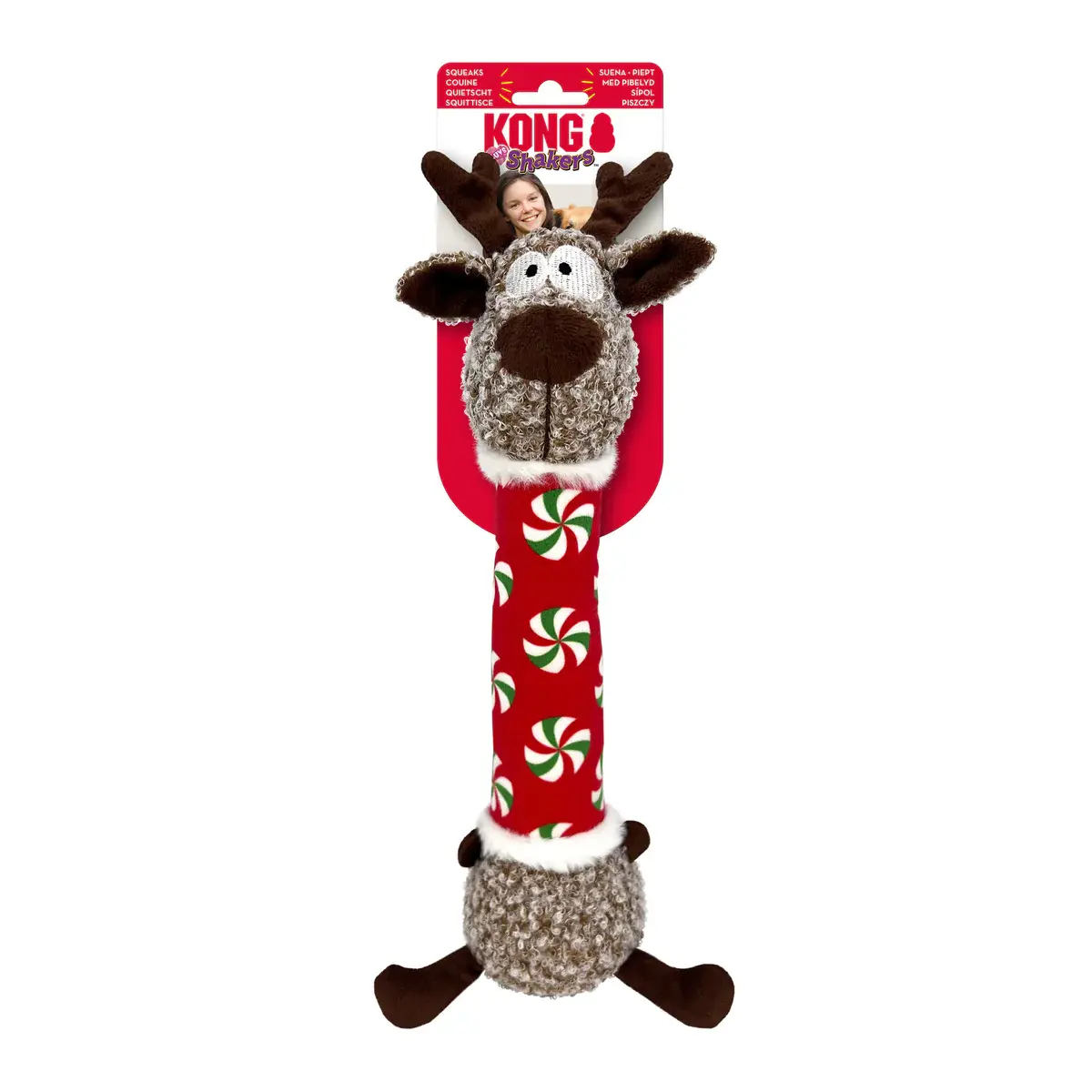 KONG Holiday Shakers Luvs Reindeer