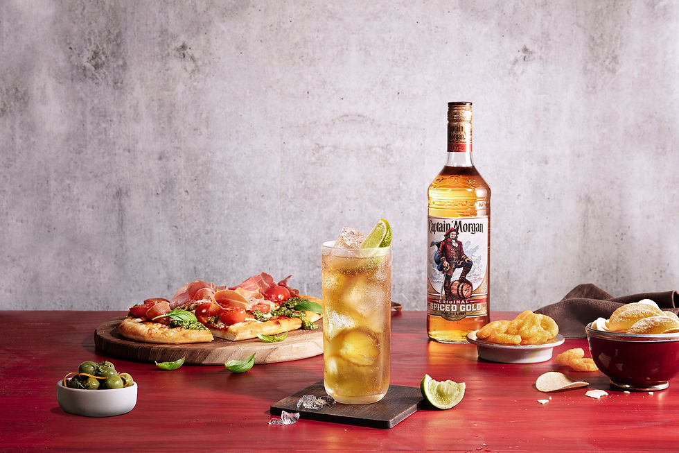 alcoholic drinks photography & product photographer Capt Morgan Spiced