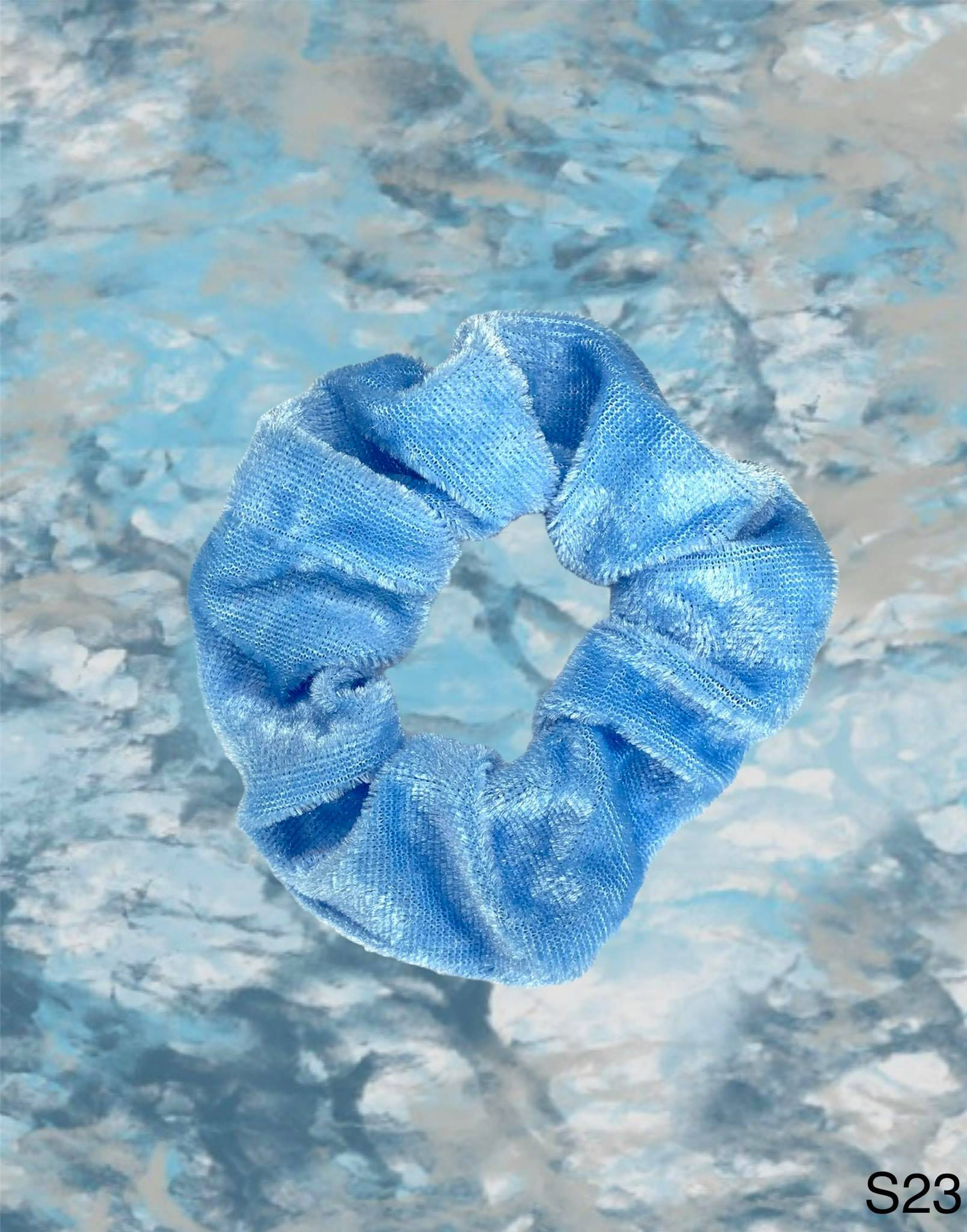 blue scrunchie