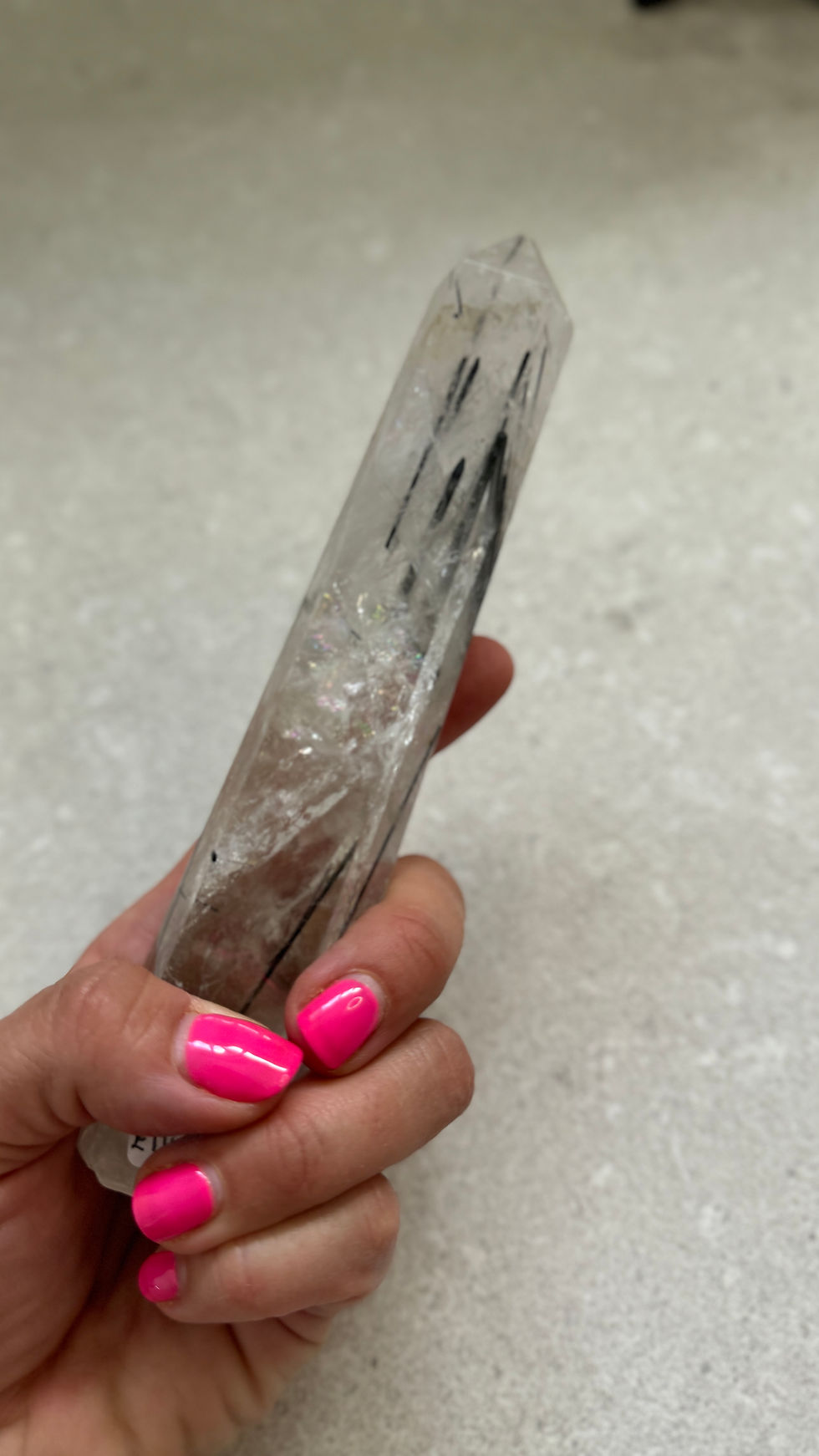Quartz Tower with tourmaline inclusion