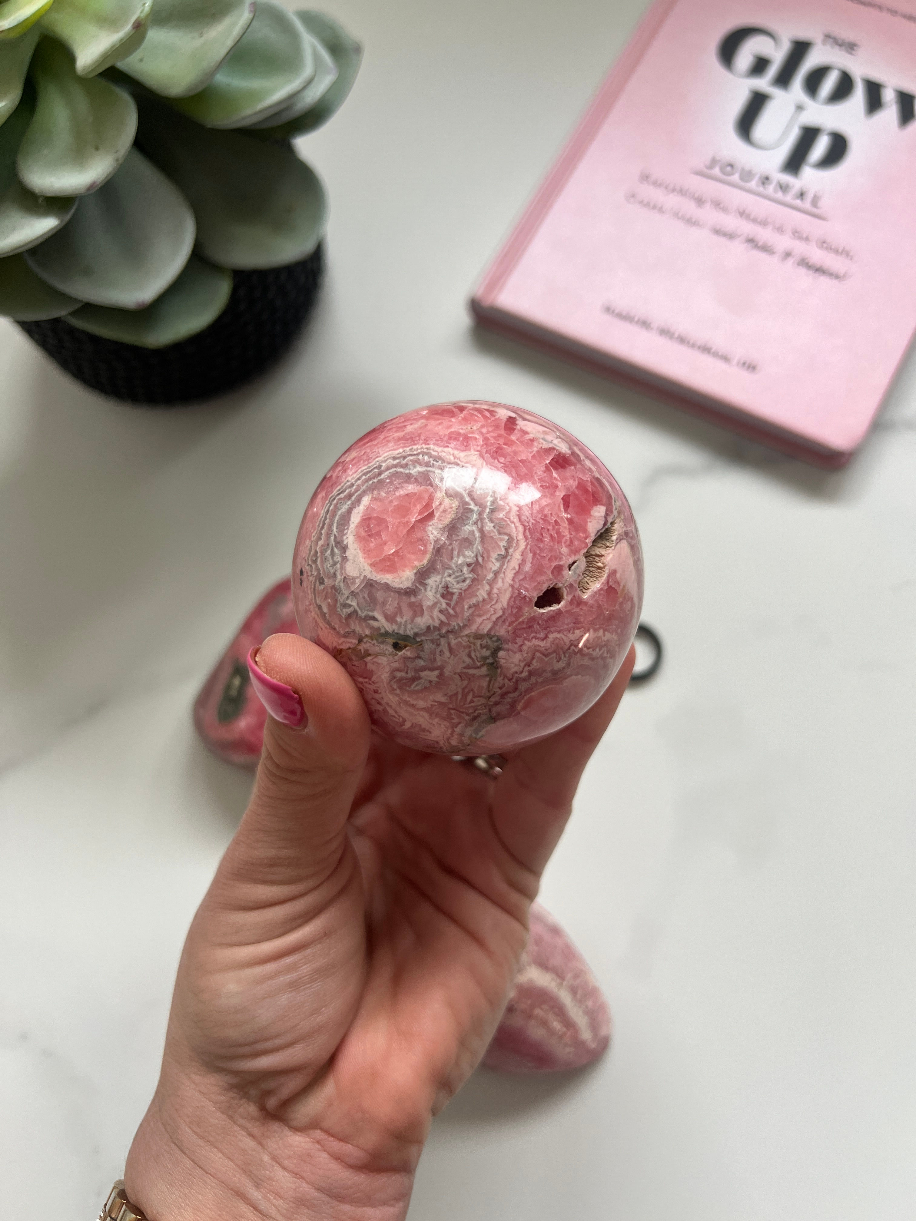 Rhodochrosite Crystal Sphere