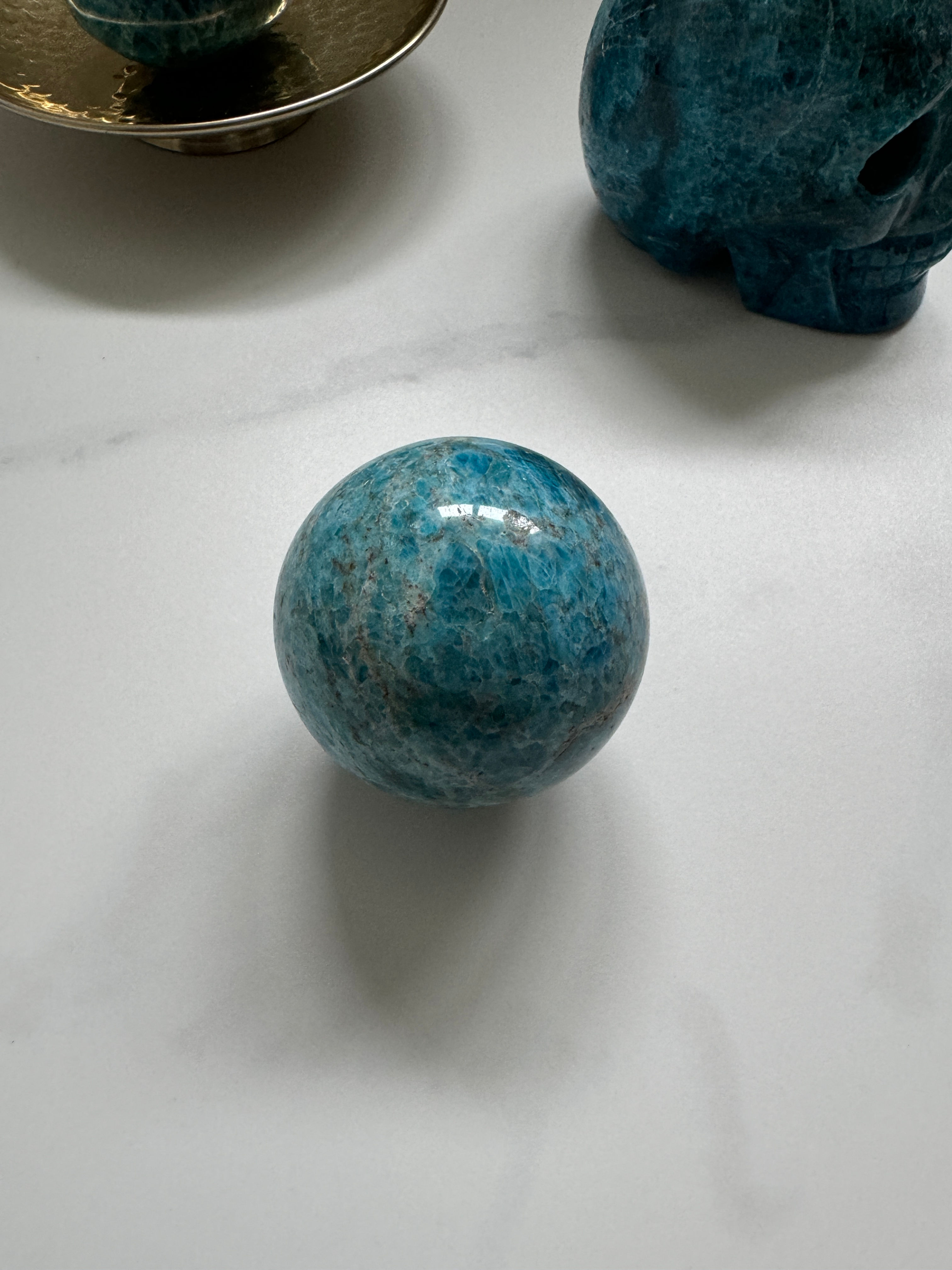 Blue Apatite Sphere