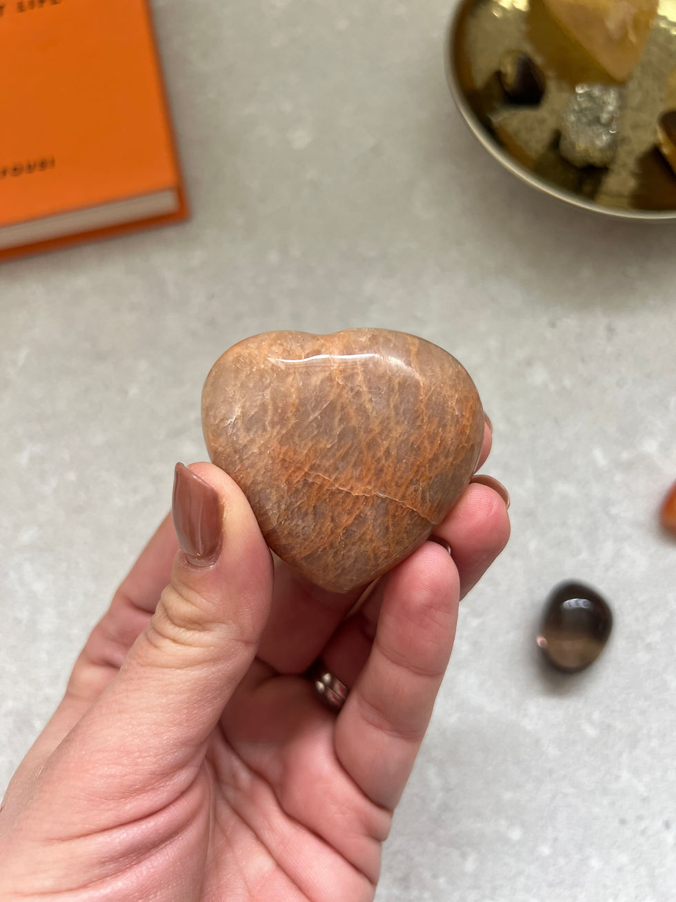 Thumbnail: Peach Moonstone Heart