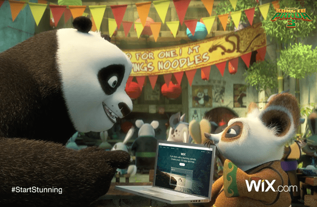 Wix.com Announces Creative Direction for #StartStunning Super Bowl Campaign featuring DreamWorks Animation’s Kung Fu Panda 3
